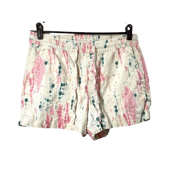 Old Navy Women’s Elastic Drawstring Tie Dye 4 Pocket Shorts Size Med - Picture 1 of 11